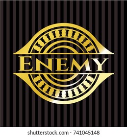 Enemy golden emblem or badge