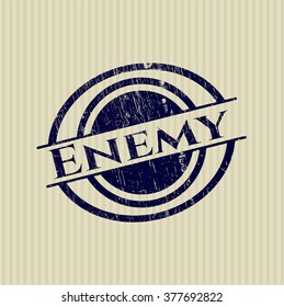 Enemy grunge style stamp