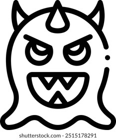 enemy icon. Thin Linear Style Design Isolated On White Background