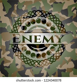 Enemy on camo pattern