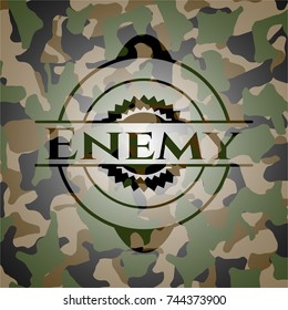 Enemy on camouflage texture