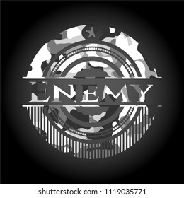 Enemy on grey camo texture