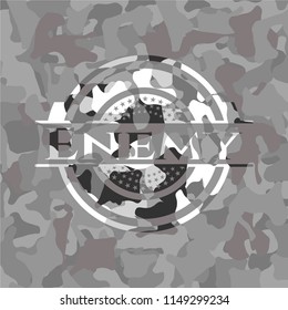 Enemy on grey camo texture