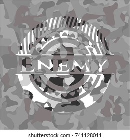 Enemy on grey camouflage pattern