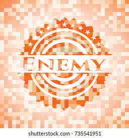 Enemy orange mosaic emblem