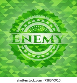 Enemy realistic green mosaic emblem