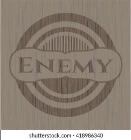 Enemy retro wood emblem