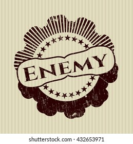 Enemy rubber grunge texture stamp