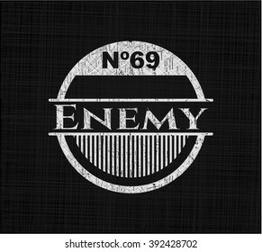 Enemy written with chalkboard texture