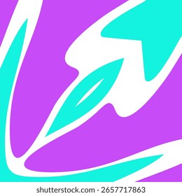 Un fondo abstracto enérgico con vibrantes Formas fluidas de color púrpura, turquesa y blanco que crean una sensación de movimiento dinámico.