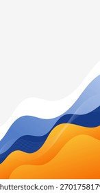 Fondo fluido Abstractas enérgico con capas de color naranja y azul profundo.