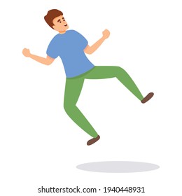 Energetic boy icon. Cartoon of energetic boy vector icon for web design isolated on white background