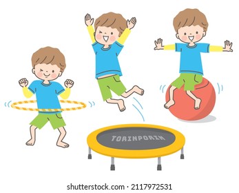 Juego de herramientas y juego de interiores de niño energético