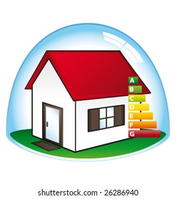 Energetic chart house vector illustration
