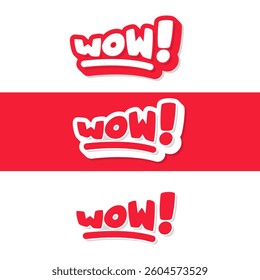 Energetic Comic Style Logo – WOW Bold Exclamation Typography Art