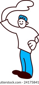 Ein energischer, verlässlicher junger, cooler Mann, der andere einlädt