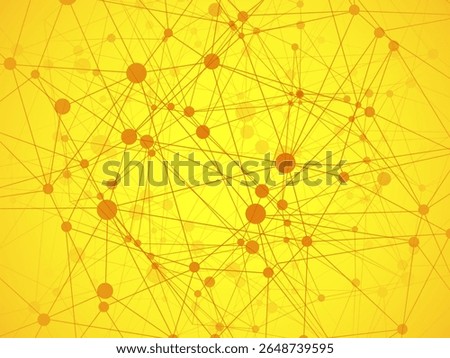 An energetic design with yellow network lines interconnected with circles, evoking a sense of connectedness, technology, and communication. Ideal for tech projects, innovation themes, or futuristic co