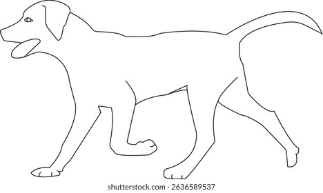 Energetic dog running outdoors in natural daylight. Captured mid-motion, this image showcases the joyful and dynamic movement of the pet, ideal for concepts related to activity, freedom, and companion