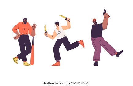 An Energetic and Dynamic Action Scene Featuring Stylized Characters Captured in Motion