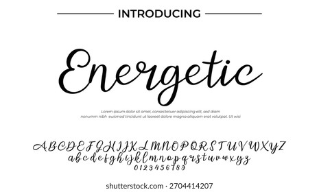 Energetic - Elegant Script Font for Smooth Handwritten Design and Creative Typography