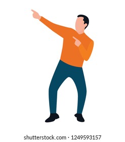Energetic employee flat icon design 