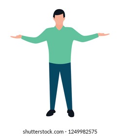 Energetic employee flat icon design
