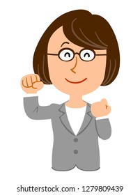 Energetic female spectacle business professor
