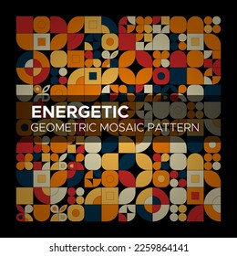 Energetic of Geometric Mosaic Pattern