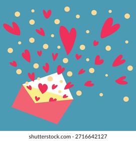 Enérgicas Formas De Corazón Que Se Elevan A Través De Un Fondo Decorado Ideal Para Celebraciones Y Saludos