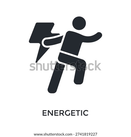 Energetic Icon Glyph Style. Vector Illustration For Graphic Design