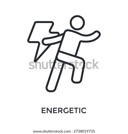 Energetic Icon Outline Style. Vector Illustration For Graphic Design