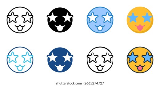 Energetic icon set multiple style collection 
