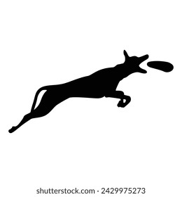 With an energetic leap and precise catch, the Frisbee dog silhouette epitomizes the agility and coordination inherent in this exhilarating outdoor activity.