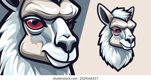 Energetic Llama Logo Mascot: Illustration for Sport and E-Sport Teams