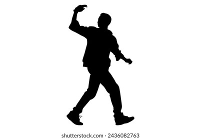 energetic man activity silhouette, man icon, energetic man concept, vector illustration,