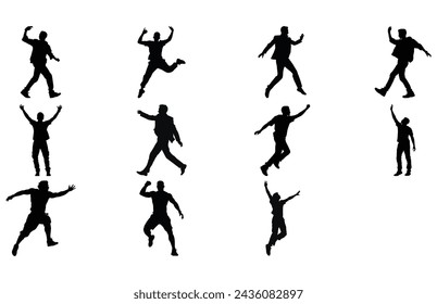 silueta de la actividad del hombre energético, icono del hombre, concepto del hombre energético, ilustración vectorial,