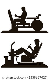 Energetic Man on Treadmill Silhouette: A Fitness Icon