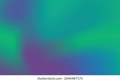 Energetic modern abstract gradient with soft transitions across cool greens, blues, and purples. Ideal for contemporary design, presentations, or digital media needing a fresh and vibrant aesthetic.