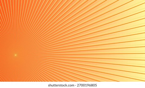 Fondo abstracto naranja y amarillo enérgico con rayos de luz diagonales y tonos degradados cálidos perfectos para el Diseño gráfico de verano o el Fondo de pantalla digital