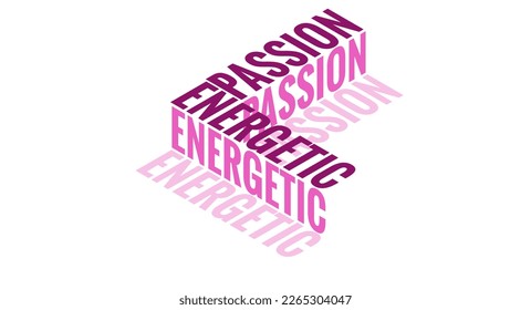 Energetic and Passion with text effect for Graphic Designer