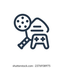 Energetic Pickleball Games Action Vector Icon Illustration