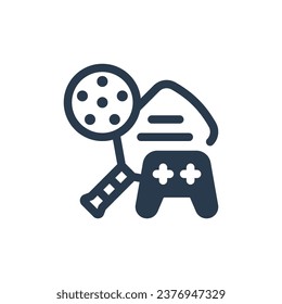 Energetic Pickleball Games Action Vector Icon Illustration