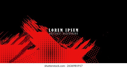 Energetic Red and Black Abstract Background
