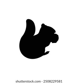 An energetic representation of a squirrel in motion, dashing forward with its tail extended behind it.