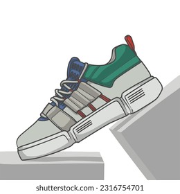 An energetic vector illustration featuring a collection of sporty sneakers, ideal for fitness enthusiasts and athletes seeking both style and functionality.	
