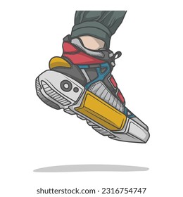 Eine energische Vektorgrafik mit einer Kollektion sportlicher Turnschuhe, ideal für Fitnessbegeisterte und Sportler, die sowohl Stil als auch Funktionalität suchen.	
