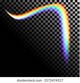 An Energetic and Vibrant Rainbow Wave Abstract Design Suitable for Various Creative Projects