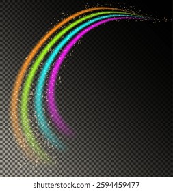 An Energetic and Vibrant Rainbow Wave Abstract Design Suitable for Various Creative Projects