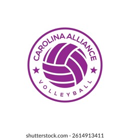 Energetic Volleyball Logo symbolizing teamwork, action, and athletic spirit—perfect for sports teams, clubs, tournaments, or brands focused on fitness and competitive play.