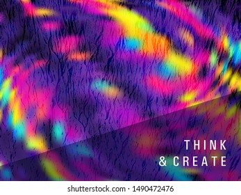 Fondo vectorial holográfico geométrico volumétrico energético. El blur abstracto líquido resalta el fondo. Planta geométrica abstracta fluorescente para el diseño de vales.